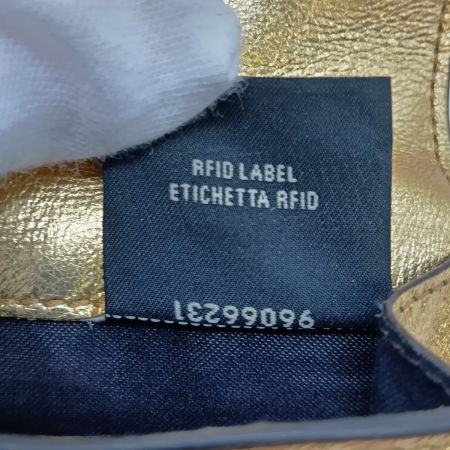  FENDI フェンディ ズッカ コンパクトウォレット 3つ折り財布 8M0395 ゴールド