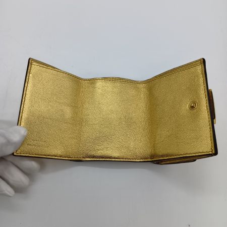  FENDI フェンディ ズッカ コンパクトウォレット 3つ折り財布 8M0395 ゴールド