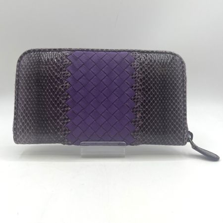  BOTTEGA VENETA ボッテガヴェネタ イントレチャート パイソン 財布 SG3594B パープル