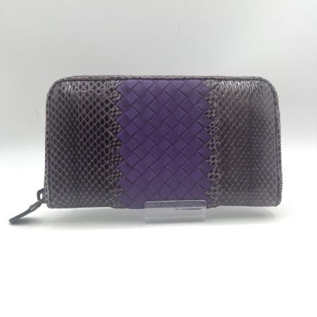  BOTTEGA VENETA ボッテガヴェネタ イントレチャート パイソン 財布 SG3594B パープル