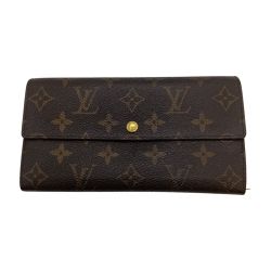 ◎◎ LOUIS VUITTON ルイヴィトン モノグラム ポシェット ポルトモネクレディ 長財布 M61725 ブラウン Cランク
