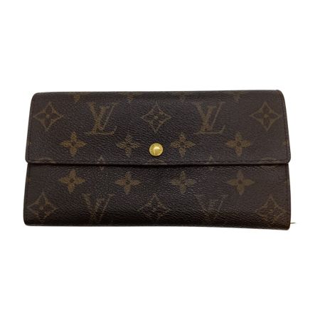  LOUIS VUITTON ルイヴィトン モノグラム ポシェット ポルトモネクレディ 長財布 M61725 ブラウン