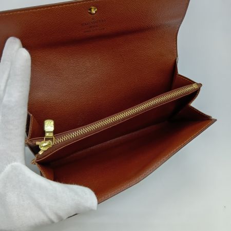  LOUIS VUITTON ルイヴィトン モノグラム ポシェット ポルトモネクレディ 長財布 M61725 ブラウン