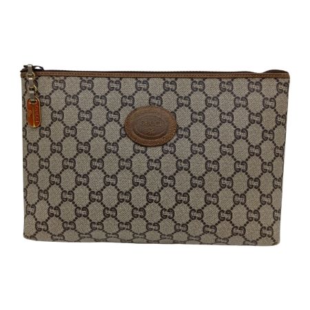  GUCCI グッチ クラッチバッグ オールドグッチ GGプラス ブラウン