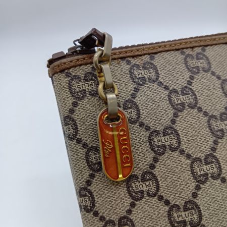  GUCCI グッチ クラッチバッグ オールドグッチ GGプラス ブラウン