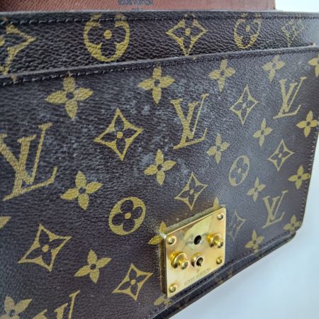  LOUIS VUITTON ルイヴィトン モノグラム モンソー26 ハンドバッグ M51187 ブラウン ストラップ付 内部ベタ付有