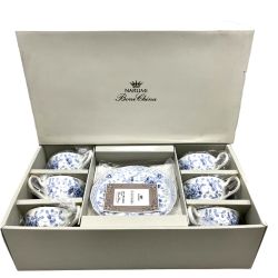 ◎◎ NARUMI ナルミ  ミラノブルー コレクション カップ&ソーサー 6客セット Aランク