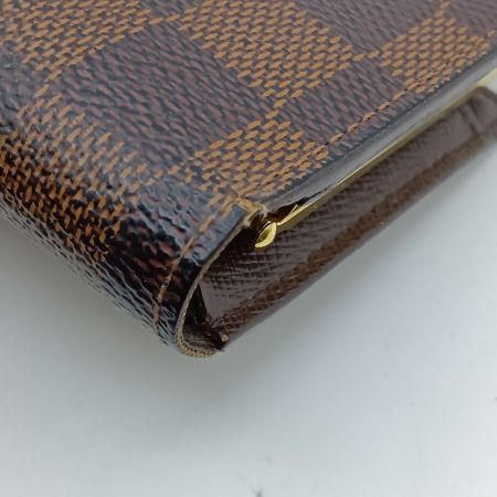  LOUIS VUITTON ルイヴィトン ダミエ ポルト フォイユ ヴィエノワ 2つ折り財布 N61674 ブラウン