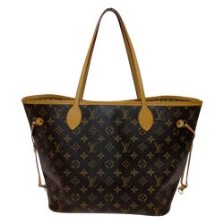 ◎◎ LOUIS VUITTON ルイヴィトン モノグラム ネヴァーフルMM トートバッグ M46975 ブラウン ポーチ欠品 Bランク