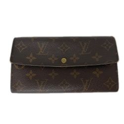 ◎◎ LOUIS VUITTON ルイヴィトン  モノグラム ポシェットポルトモネクレディ 長財布  M61725 ブラウン Cランク