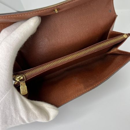  LOUIS VUITTON ルイヴィトン  モノグラム ポシェットポルトモネクレディ 長財布  M61725 ブラウン