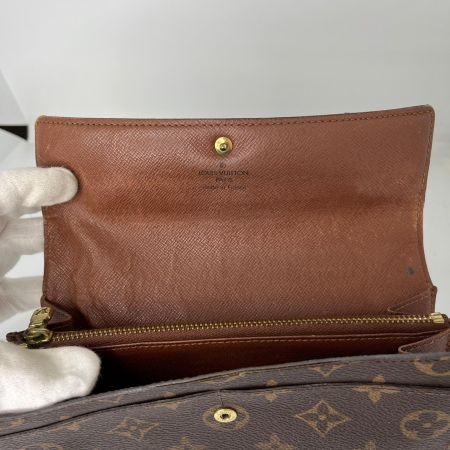  LOUIS VUITTON ルイヴィトン  モノグラム ポシェットポルトモネクレディ 長財布  M61725 ブラウン