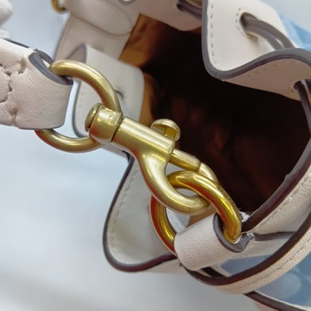  COACH コーチ シグネチャー フィールドバケット 2WAY ショルダーバッグ 巾着 C4693 スカイブルー