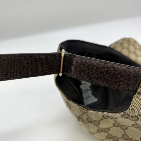  GUCCI グッチ ウェブ ストライプ付き GGキャンバス ベースボールキャップ ブラウン
