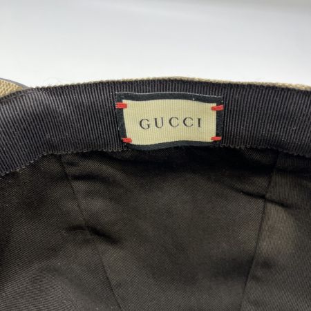  GUCCI グッチ ウェブ ストライプ付き GGキャンバス ベースボールキャップ ブラウン