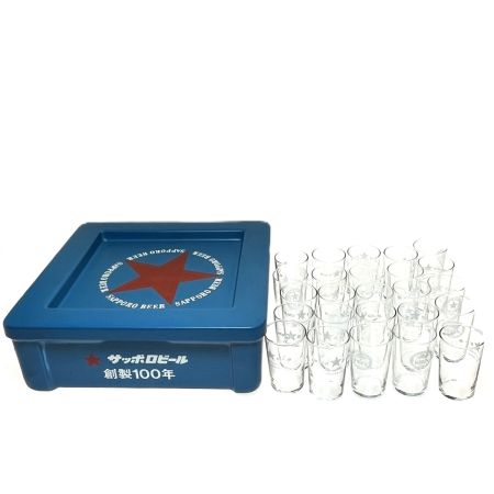  サッポロビール SAPPORO BEER グラスケース グラス25個付 ヒビ・ヨゴレ有