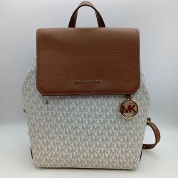 ◎◎ MICHAEL KORS マイケルコース モノグラム リュック バックパック 35H8GYEB2V ホワイト Bランク