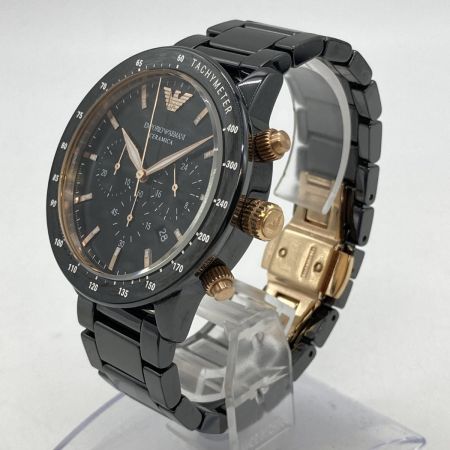  EMPORIO ARMANI エンポリオアルマーニ CERAMICA AR70002 クォーツ メンズ 腕時計 箱・コマ付 AR-70002
