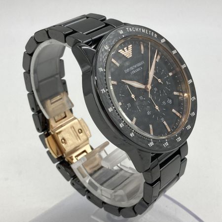  EMPORIO ARMANI エンポリオアルマーニ CERAMICA AR70002 クォーツ メンズ 腕時計 箱・コマ付 AR-70002