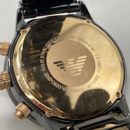  EMPORIO ARMANI エンポリオアルマーニ CERAMICA AR70002 クォーツ メンズ 腕時計 箱・コマ付 AR-70002