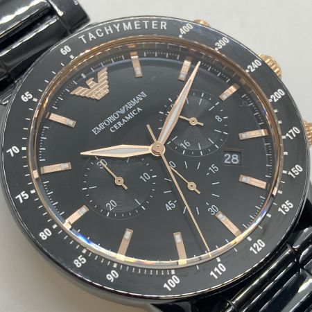  EMPORIO ARMANI エンポリオアルマーニ CERAMICA AR70002 クォーツ メンズ 腕時計 箱・コマ付 AR-70002