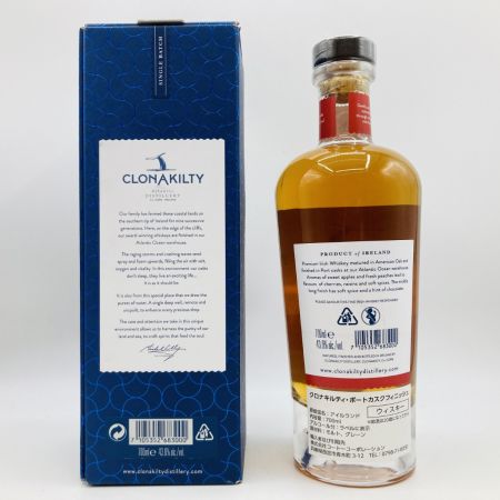  CLONAKILTY クロナキルティ ポートカスクフィニッシュ アイリッシュウイスキー 700ml 43.6% 箱付 未開栓
