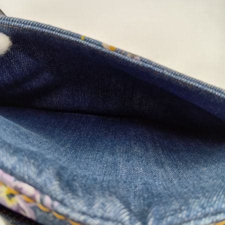  COACH コーチ ショルダーバッグ カメラバッグ デニム フローラル タッセル 68226 ブルー