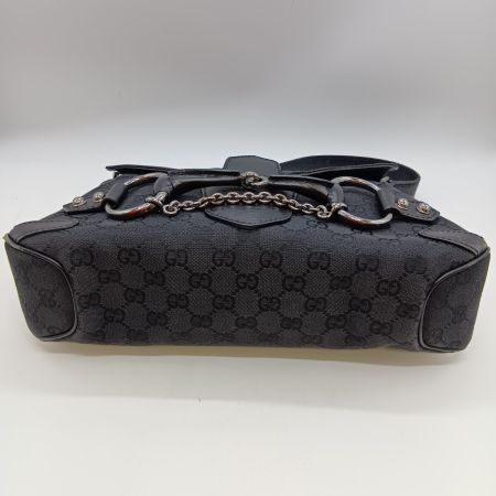  GUCCI グッチ GG ホースビット GGキャンバス ハンドバッグ 114915 001364 ブラック