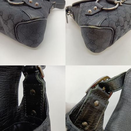  GUCCI グッチ GG ホースビット GGキャンバス ハンドバッグ 114915 001364 ブラック