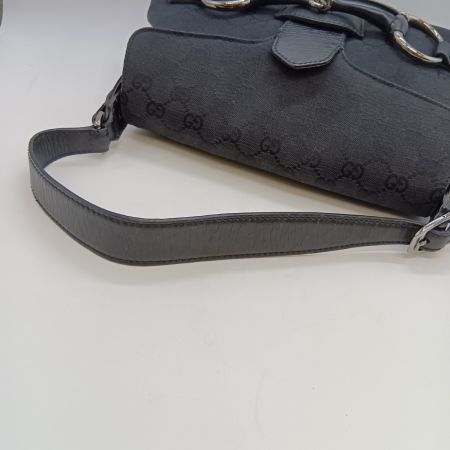  GUCCI グッチ GG ホースビット GGキャンバス ハンドバッグ 114915 001364 ブラック