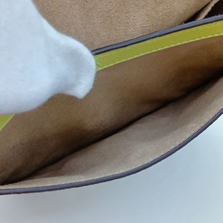  COACH コーチ シグネチャー モーガン サドルバッグ ショルダーバッグ CJ615 ブラウン x イエローグリーン