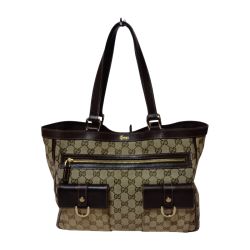 ◎◎ GUCCI グッチ GGキャンバス トートバッグ 146247 ブラウン Cランク