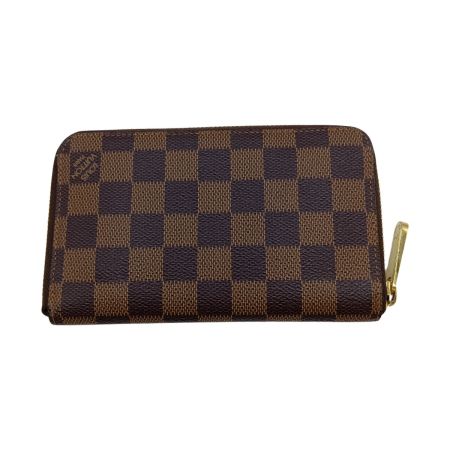  LOUIS VUITTON ルイヴィトン ダミエ ジッピー コンパクト ウォレット ラウンドファスナー財布 N60028 ブラウン