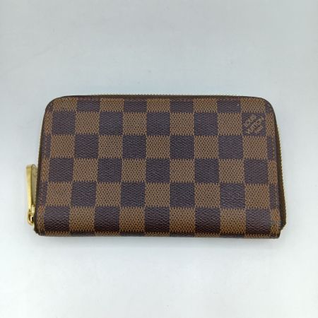  LOUIS VUITTON ルイヴィトン ダミエ ジッピー コンパクト ウォレット ラウンドファスナー財布 N60028 ブラウン