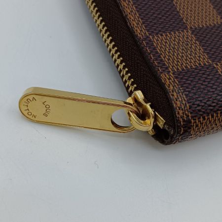  LOUIS VUITTON ルイヴィトン ダミエ ジッピー コンパクト ウォレット ラウンドファスナー財布 N60028 ブラウン