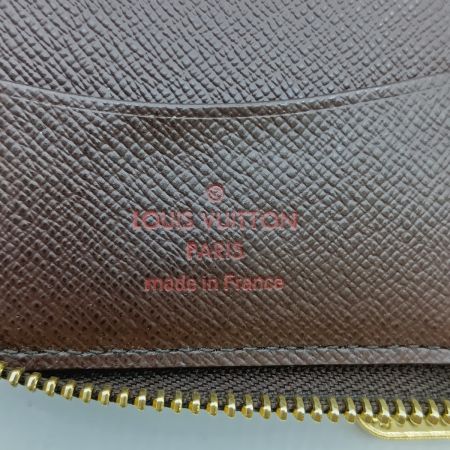  LOUIS VUITTON ルイヴィトン ダミエ ジッピー コンパクト ウォレット ラウンドファスナー財布 N60028 ブラウン