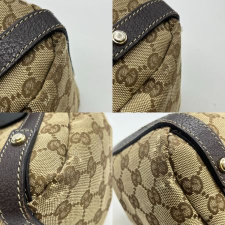  GUCCI グッチ GGキャンパス トートバッグ 130736 ベージュ x ブラウン