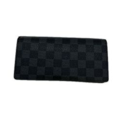 ◎◎ LOUIS VUITTON ルイヴィトン ダミエ・グラフィット  二つ折り長財布 N62665 ブラック Bランク