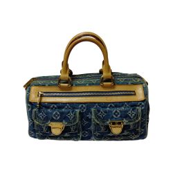 ◎◎ LOUIS VUITTON ルイヴィトン モノグラム・デニム ネオスピーディ ハンドバッグ M95019 ブルー Cランク