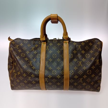  LOUIS VUITTON ルイヴィトン モノグラム キーポル45 ボストンバッグ 旅行鞄 M41428 ブラウン カギ欠品