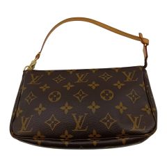  LOUIS VUITTON ルイヴィトン モノグラム ポシェットアクセソワール アクセサリーポーチ M51980 ブラウン Bランク