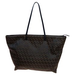 ◎◎ FENDI フェンディ ズッカ  トートバッグ 2241 BH025-029 ブラウン Bランク