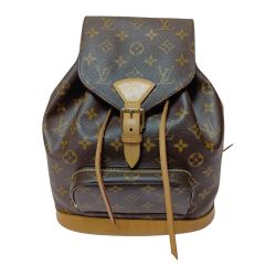 ◎◎ LOUIS VUITTON ルイヴィトン モノグラム モンスリ・ミドルサイズ リュック M51136 ブラウン Bランク