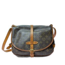 ◎◎ LOUIS VUITTON ルイヴィトン モノグラム ソミュール30 ショルダーバッグ M42256 ブラウン Cランク