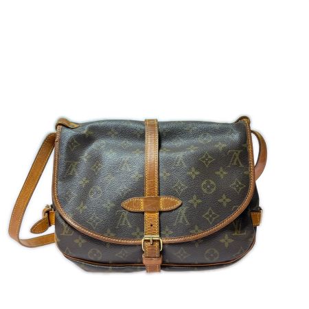  LOUIS VUITTON ルイヴィトン モノグラム ソミュール30 ショルダーバッグ M42256 ブラウン
