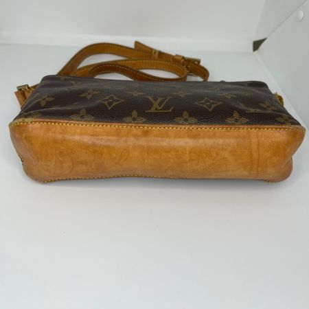 LOUIS VUITTON ルイヴィトン モノグラム トロター ショルダーバッグ M51240 ブラウン ショルダー破損有