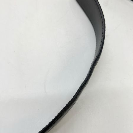  GUCCI グッチ GG柄 シマ レザー メンズ ベルト チャーム付き ブラック