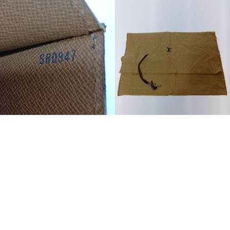  LOUIS VUITTON ルイヴィトン モノグラム モンソー ビジネスバッグ M51185 ブラウン ストラップ欠品 ポケット中ベタつき有