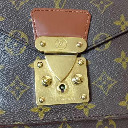  LOUIS VUITTON ルイヴィトン モノグラム モンソー ビジネスバッグ M51185 ブラウン ストラップ欠品 ポケット中ベタつき有