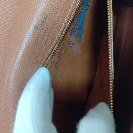  LOUIS VUITTON ルイヴィトン モノグラム モンソー ビジネスバッグ M51185 ブラウン ストラップ欠品 ポケット中ベタつき有